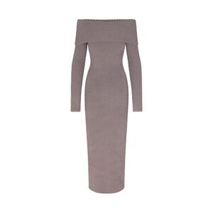 Skims Cozy Off The Shoulder Knit Dress - NWT